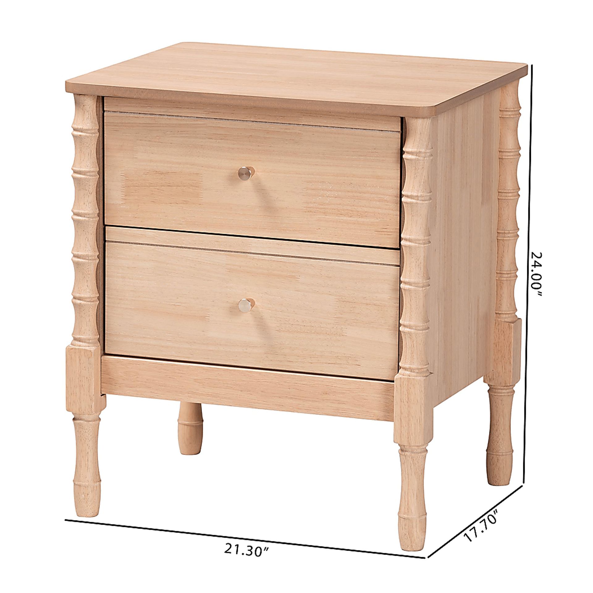 Niloya Light Brown Nightstand - Image 6
