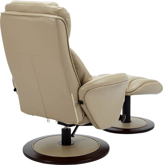 Nimblecreek Beige Recliner and Ottoman - Thumbnail - Image 5