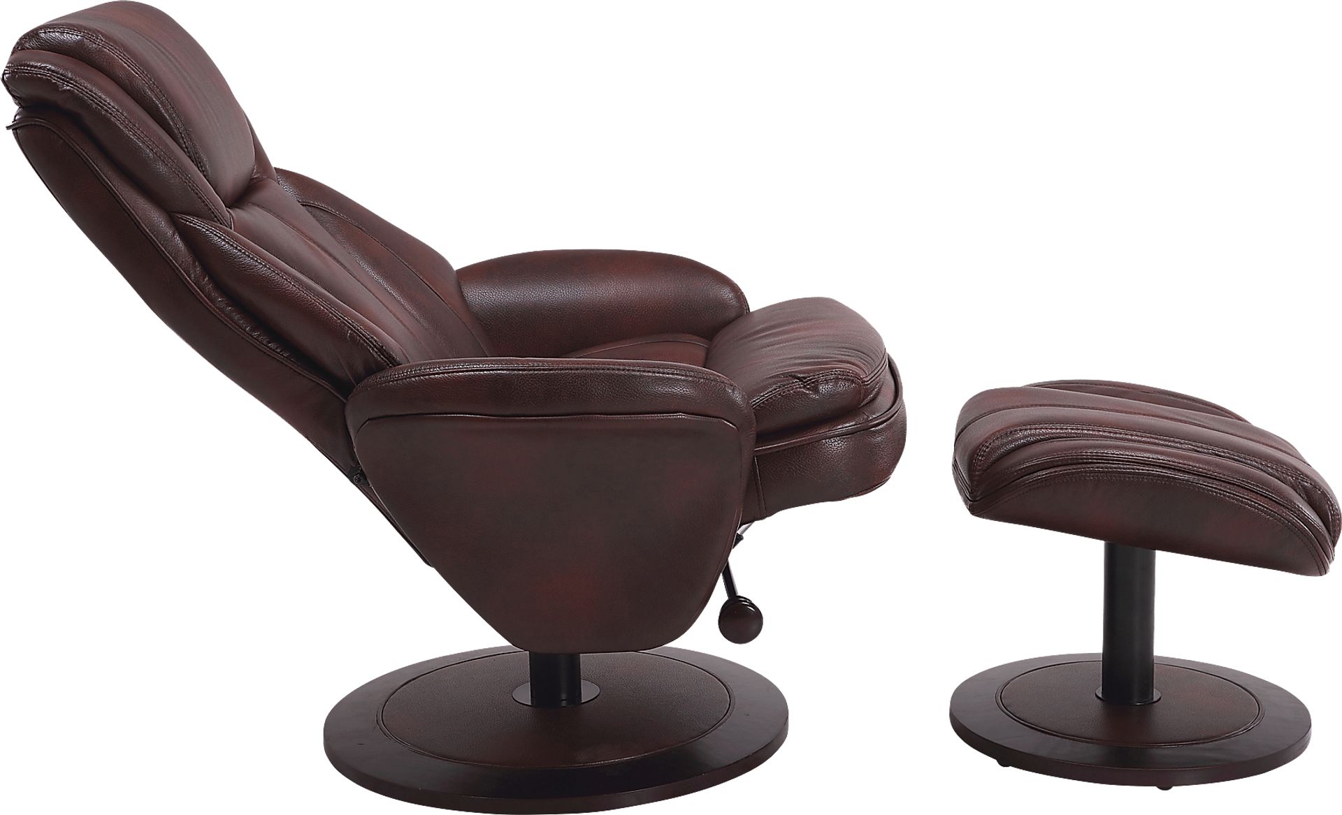 Nimblecreek Brown Recliner and Ottoman - Image 2