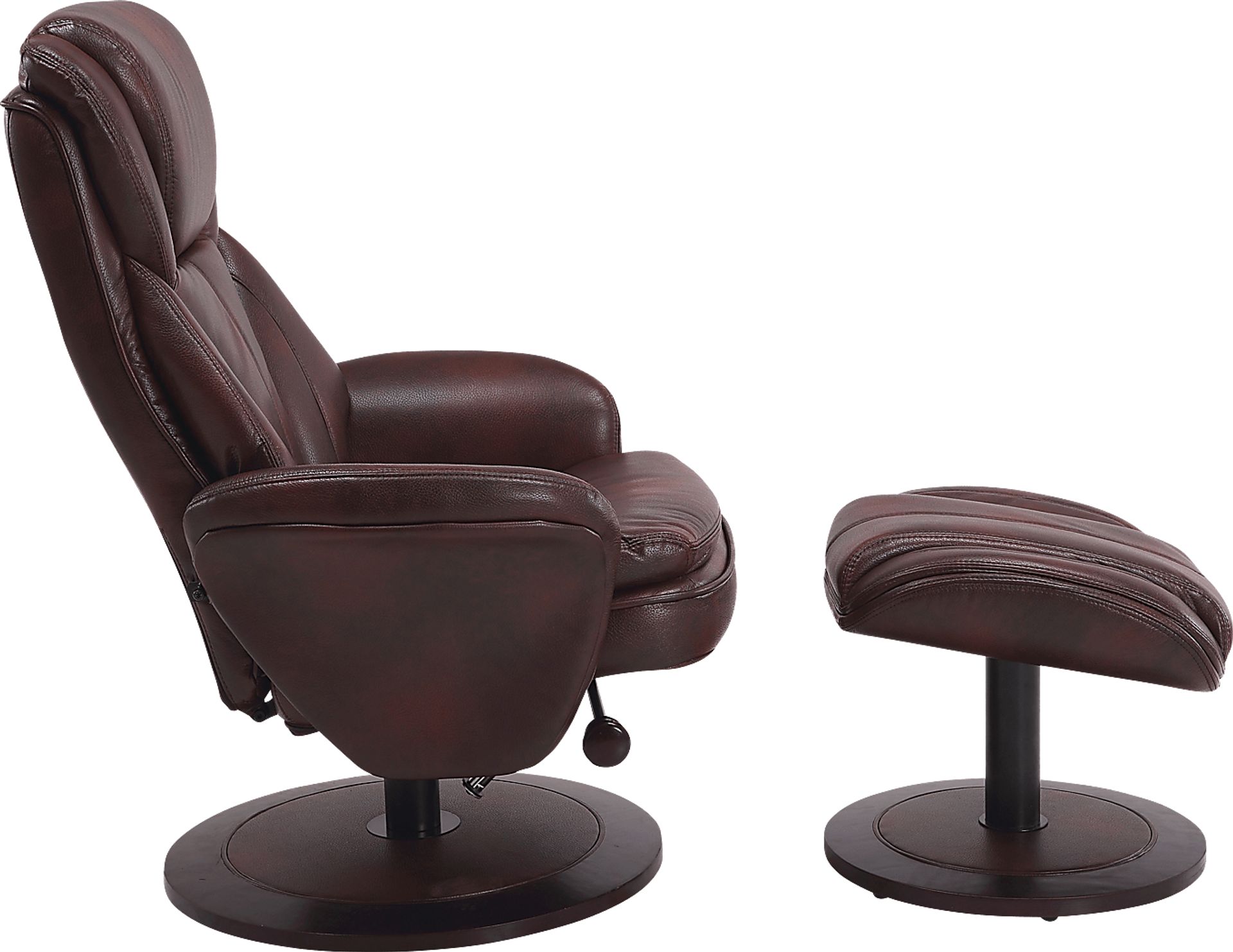 Nimblecreek Brown Recliner and Ottoman - Image 3
