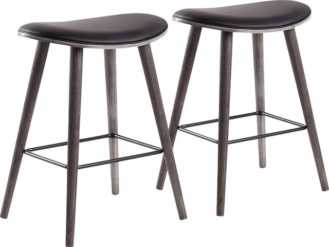 Nimblewill Black Counter Height Stool, Set of 2 - Thumbnail - Image 1