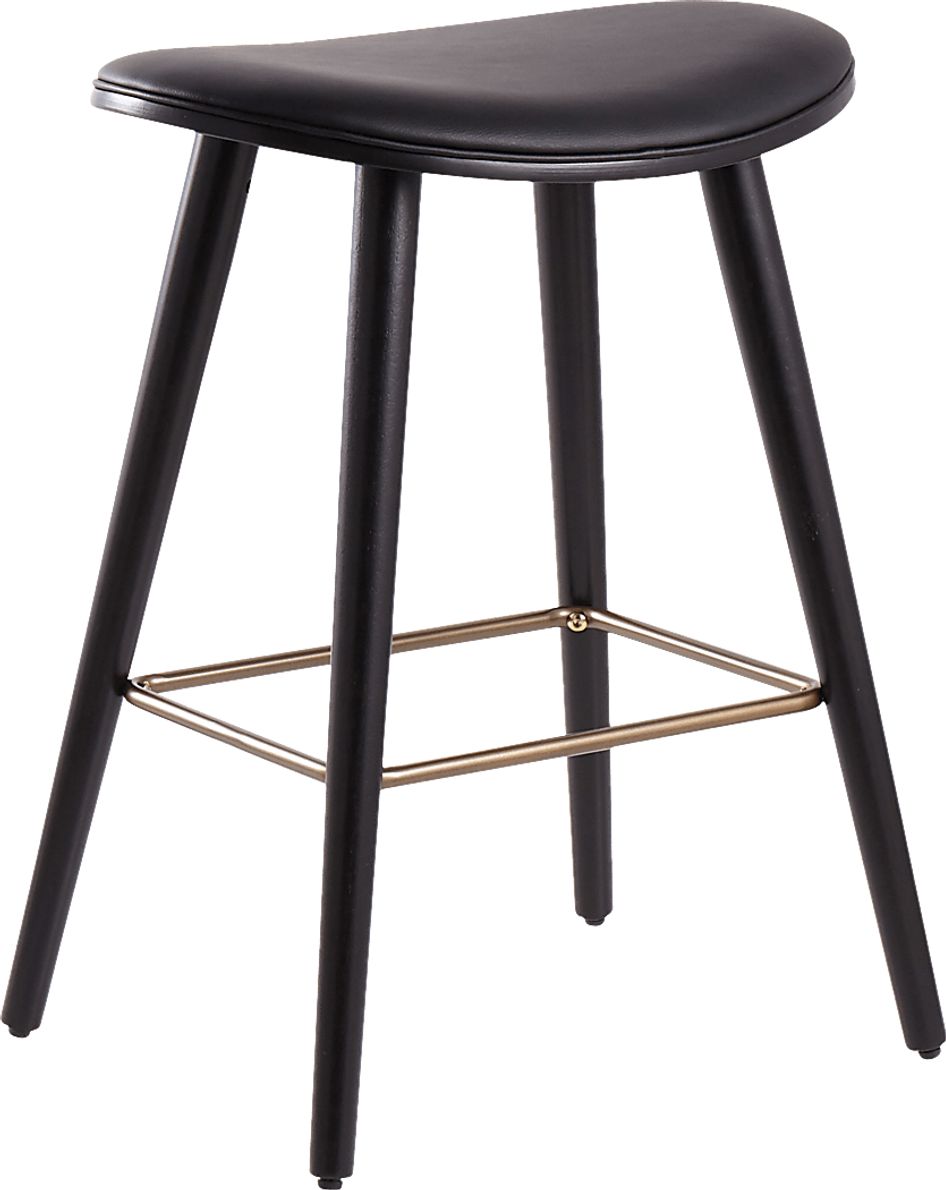 Nimblewill Black Gold Counter Height Stool, Set of 2