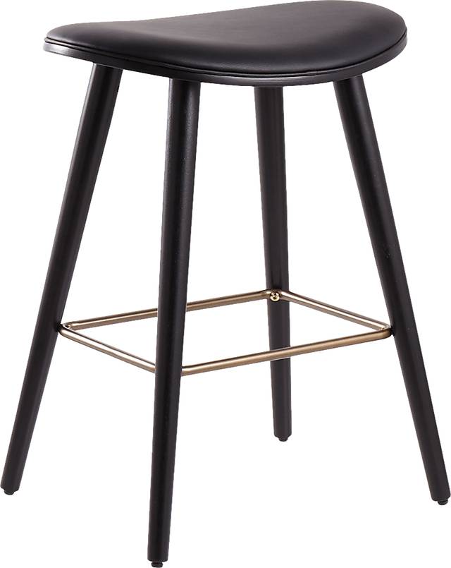 Nimblewill Black Gold Counter Height Stool, Set of 2 - Thumbnail - Image 2