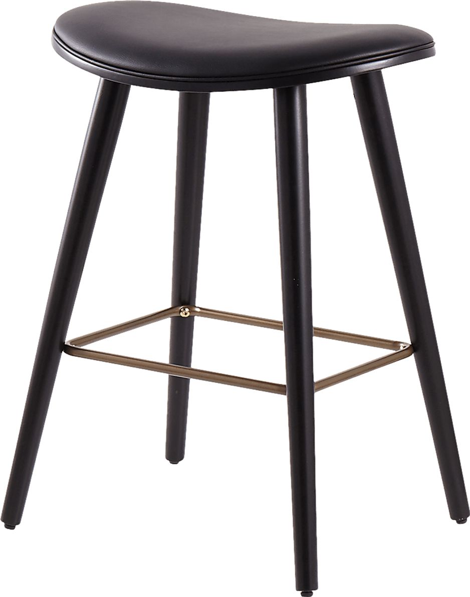 Nimblewill Black Gold Counter Height Stool, Set of 2