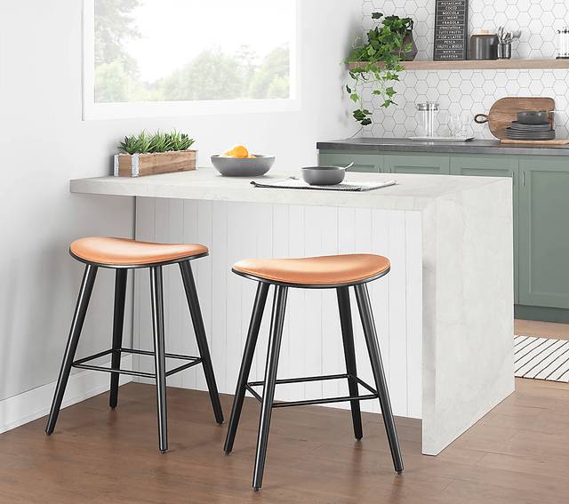 Nimblewill Camel Counter Height Stool, Set of 2 - Thumbnail - Image 8