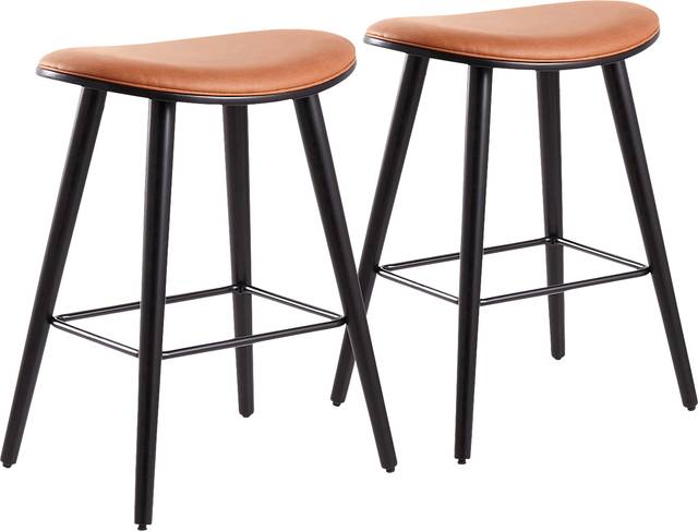 Nimblewill Camel Counter Height Stool, Set of 2 - Thumbnail - Image 1