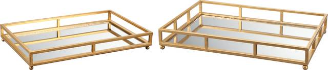 Nimitz Gold Trays Set of 2 - Thumbnail - Image 1