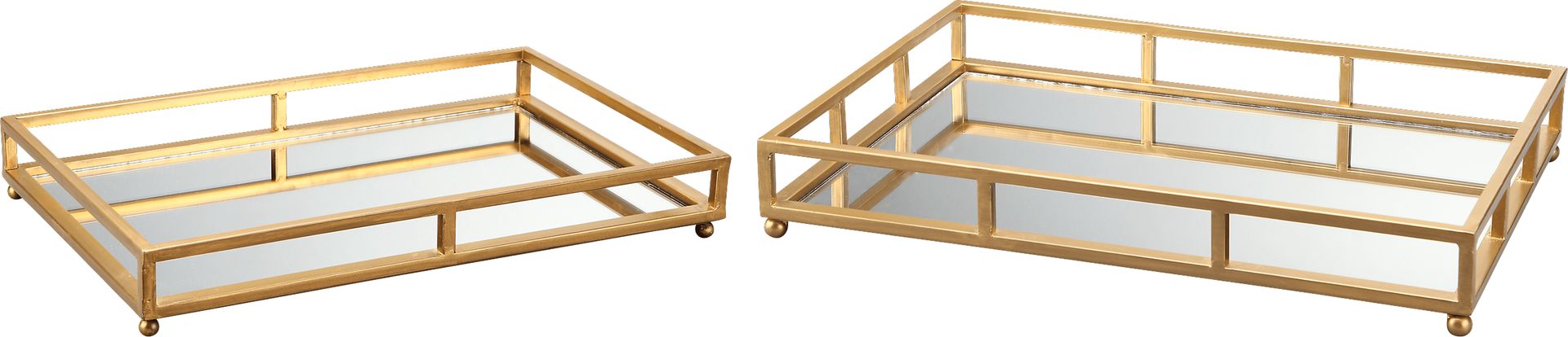 Nimitz Gold Trays Set of 2 - Image 1