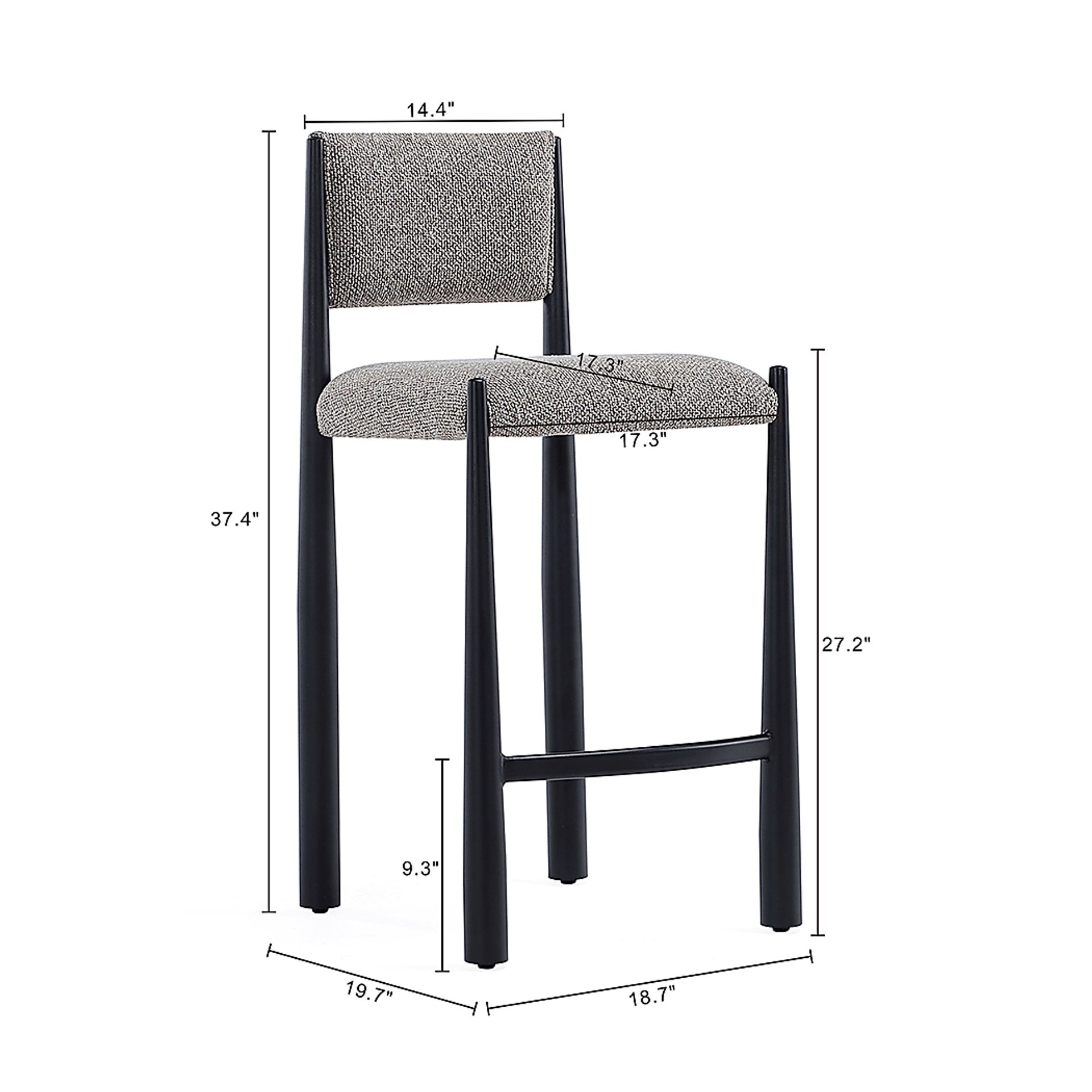 Ninti Brown Counter Stool - Image 6