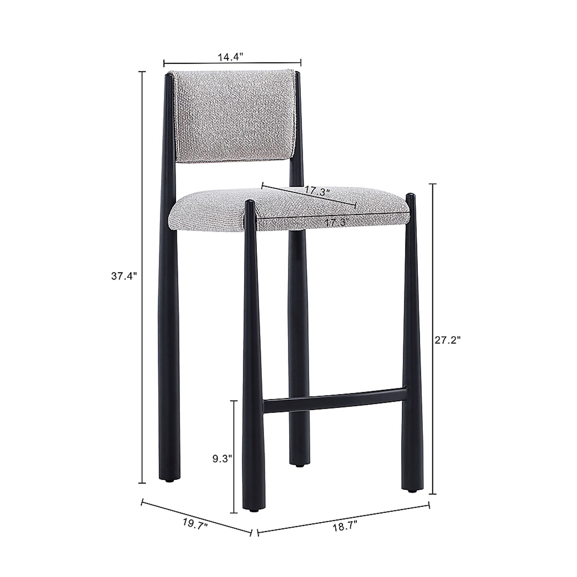 Ninti Champagne Counter Stool - Image 6