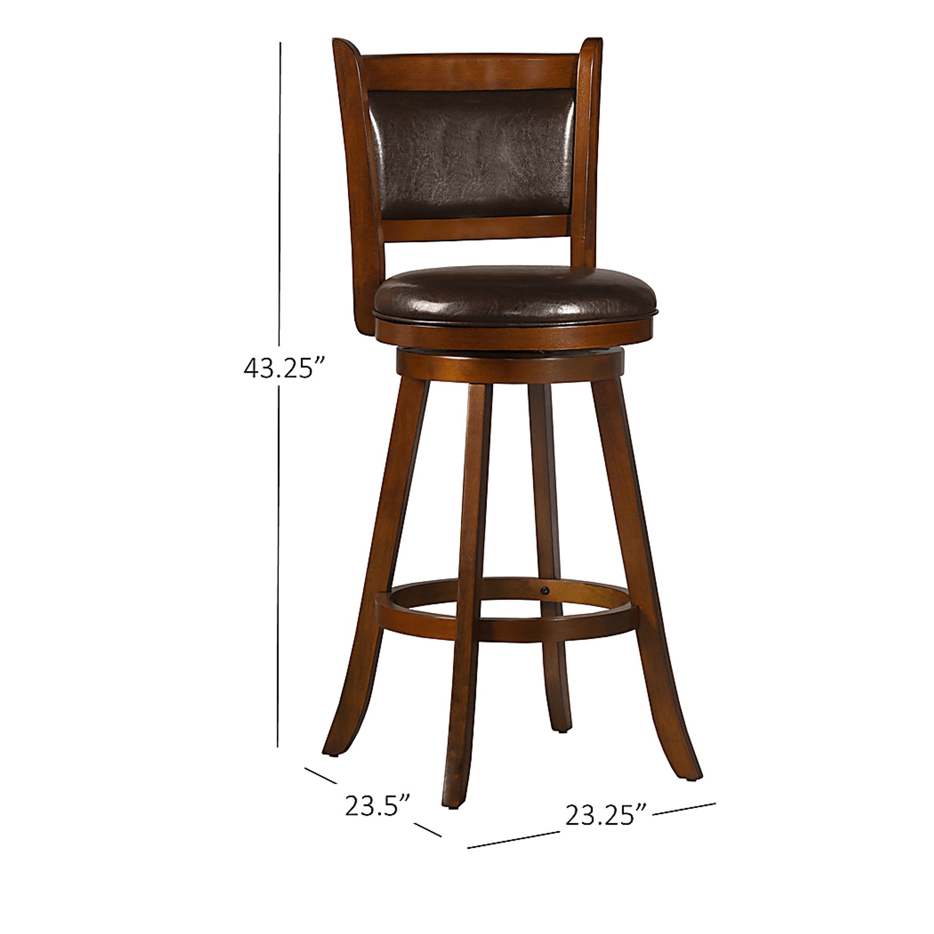 Nipomo Brown Swivel Barstool - Image 13