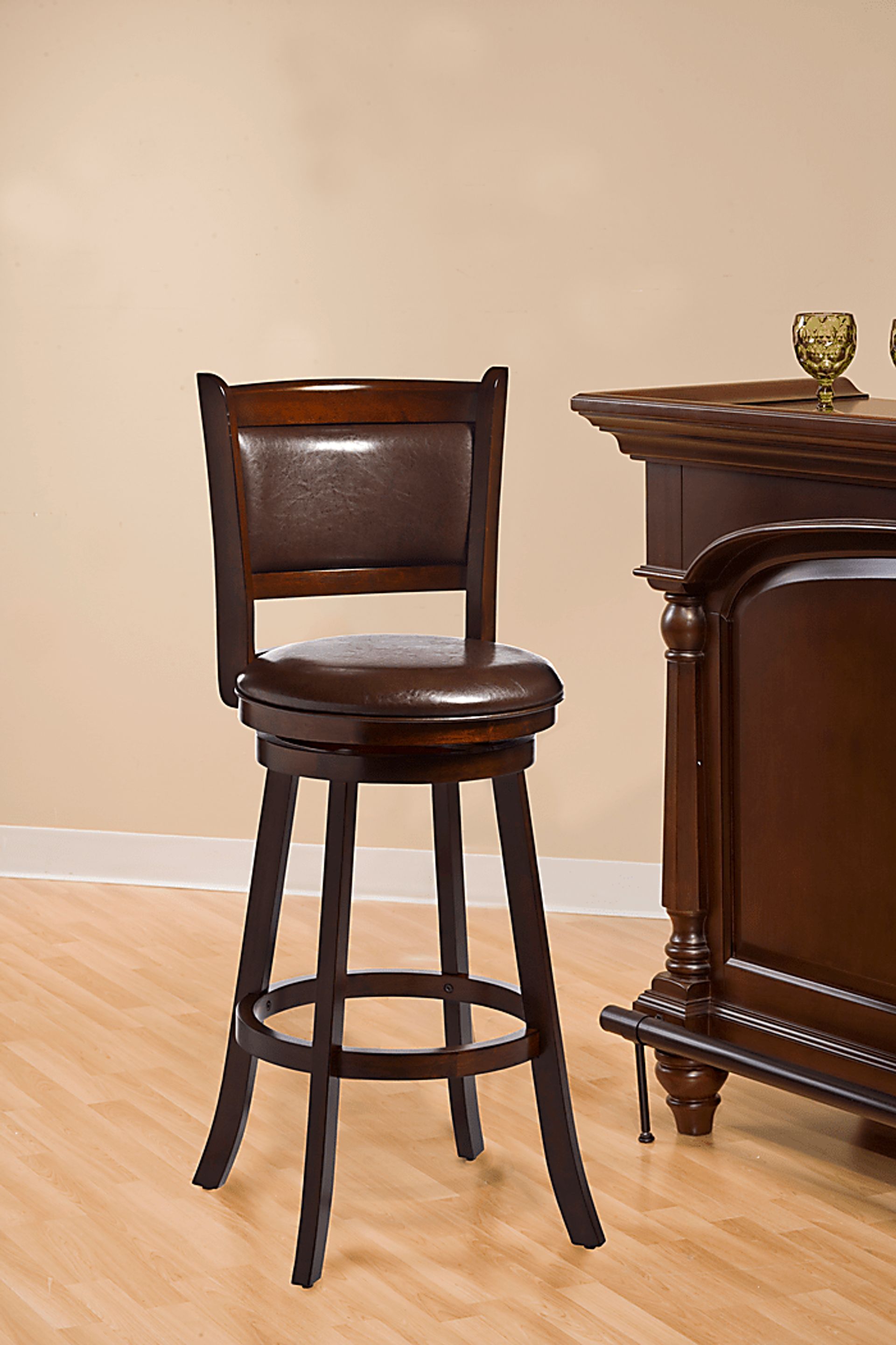 Nipomo Brown Swivel Barstool - Image 10