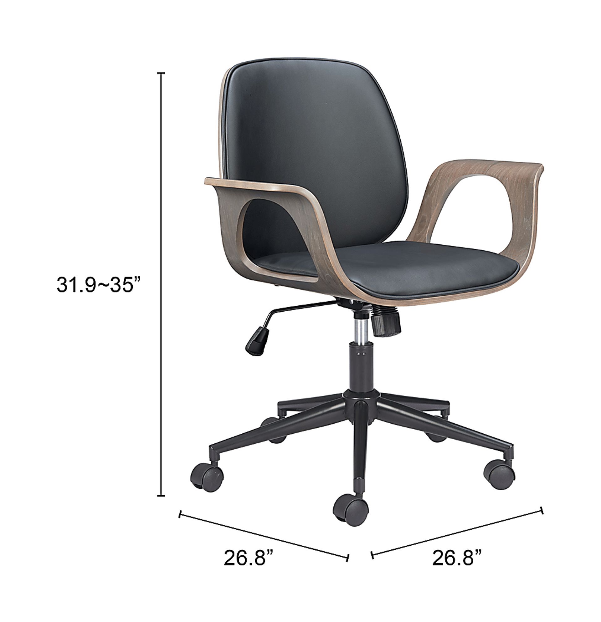 Nitida Black Office Chair - Image 2