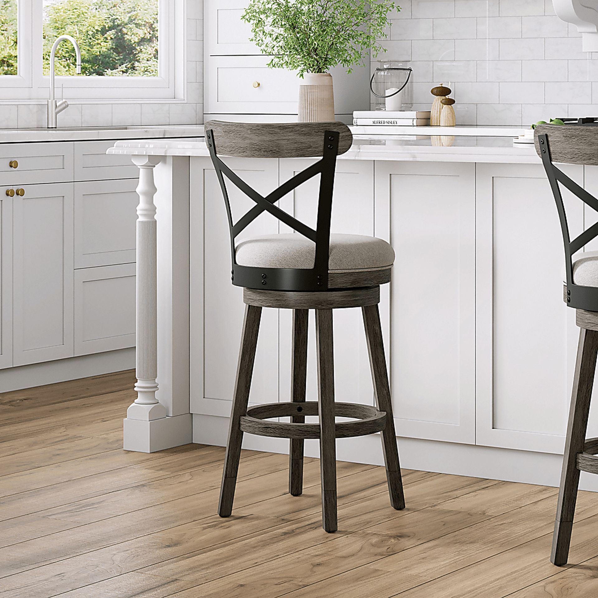 Nitin Gray Adjustable Stool - Image 5