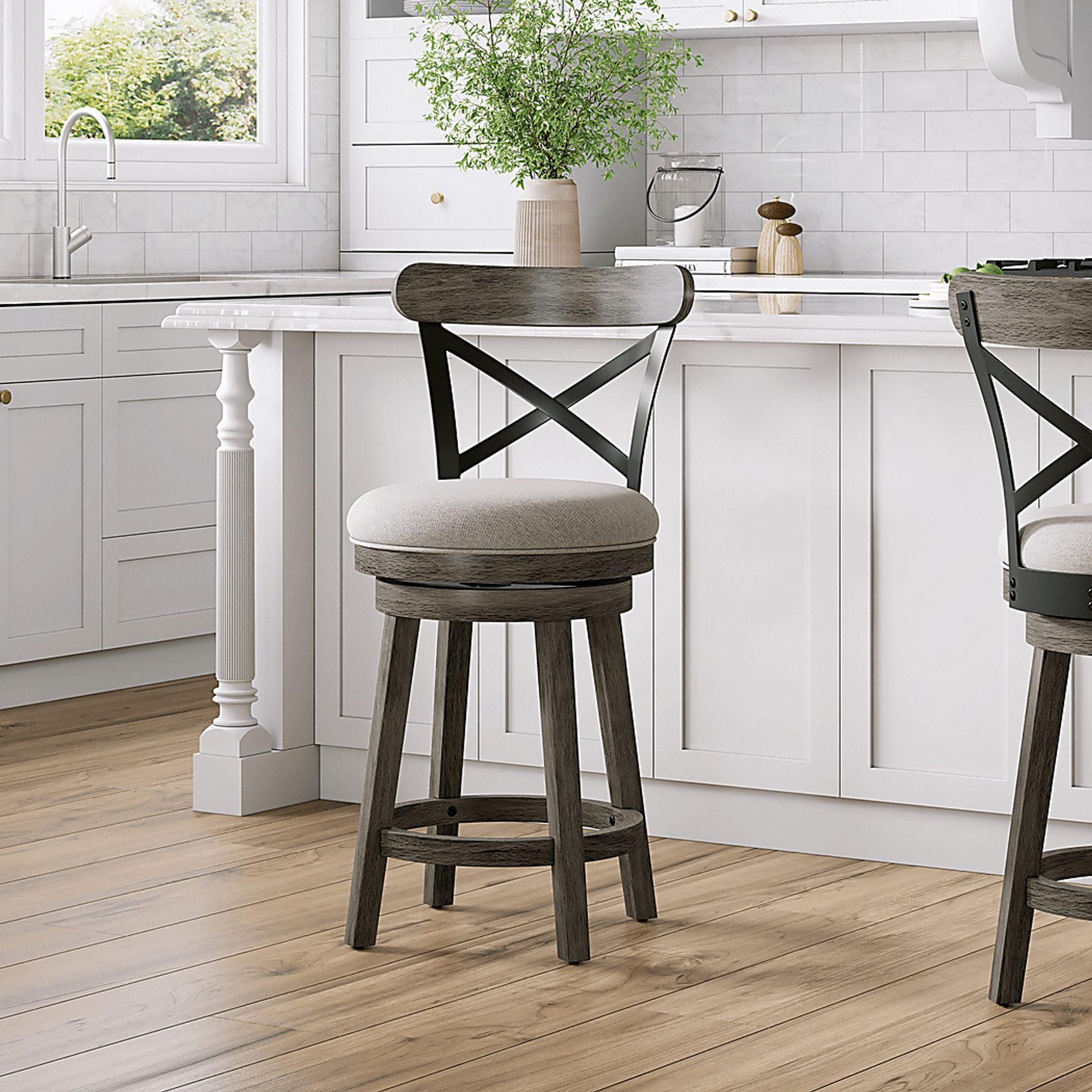 Nitin Gray Adjustable Stool - Image 7