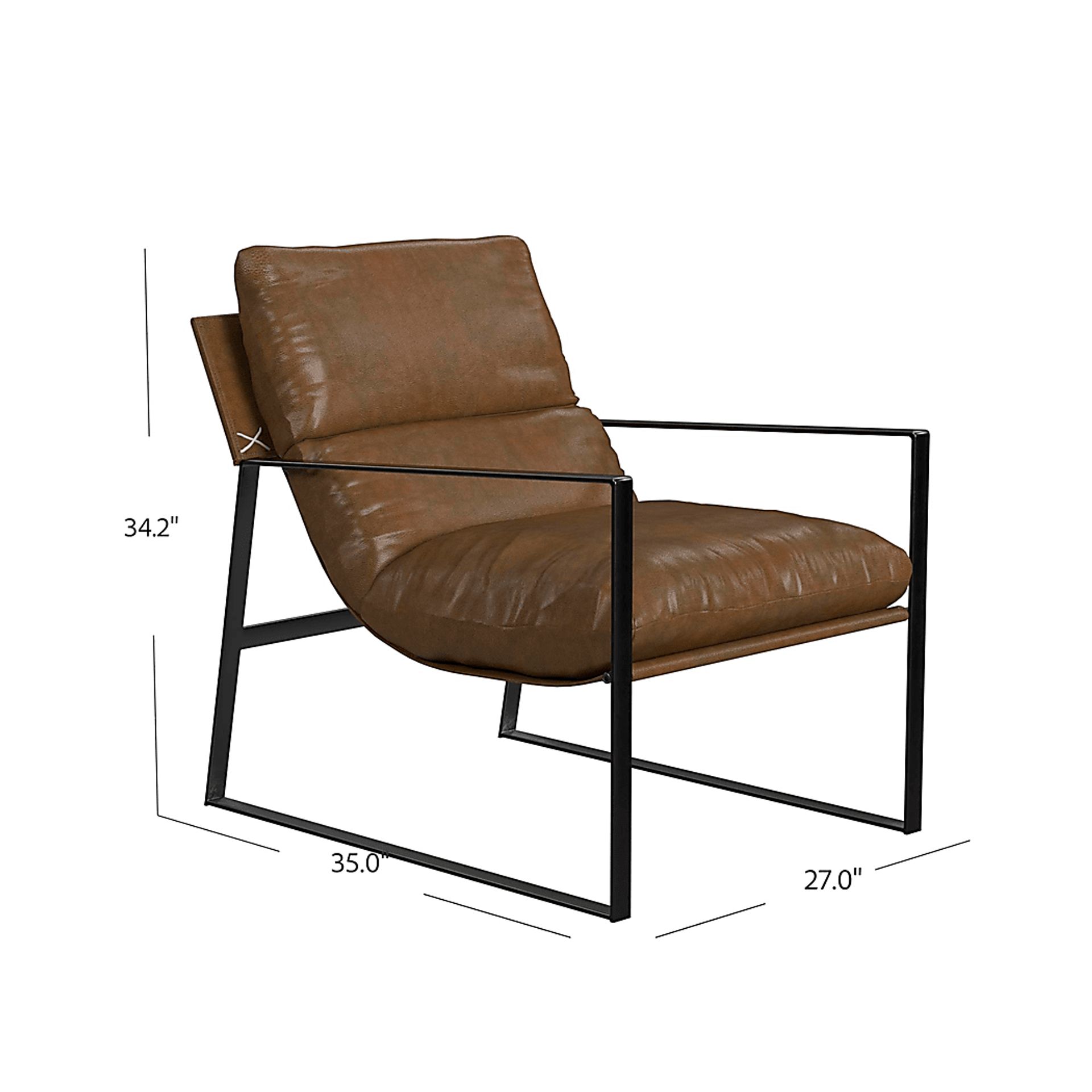 Nixa Brown Accent Chair - Image 8