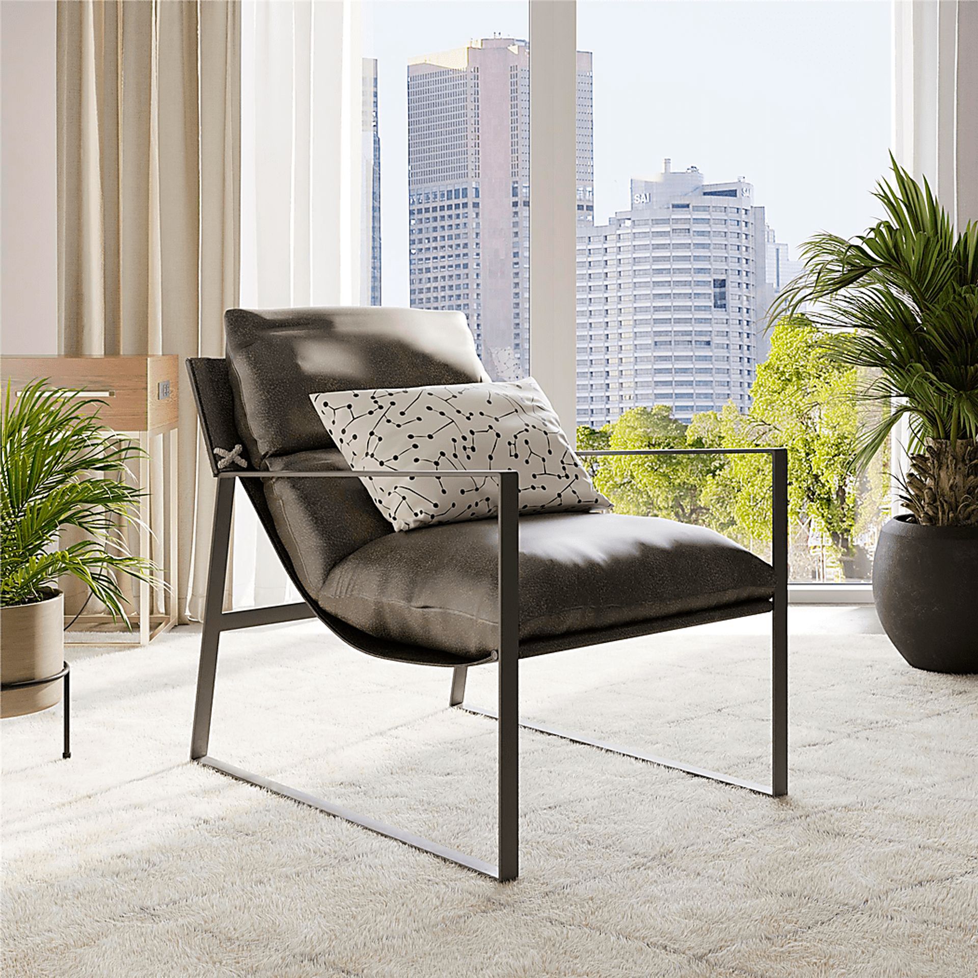 Nixa Espresso Accent Chair - Image 2
