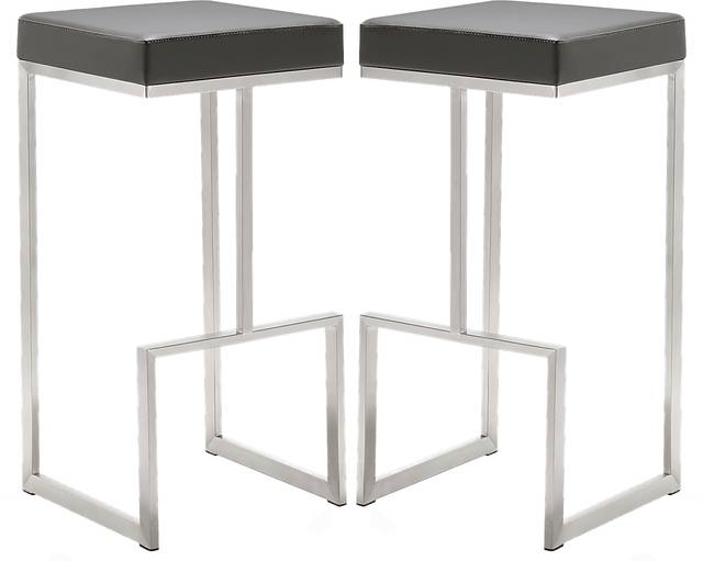 Niza Gray Barstsools (Set of 2) - Thumbnail - Image 1