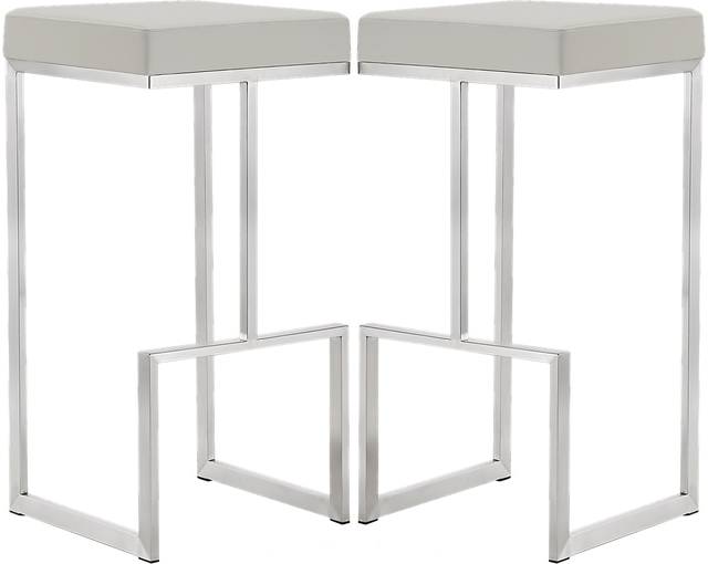 Niza Light Gray Barstools (Set of 2) - Thumbnail - Image 1