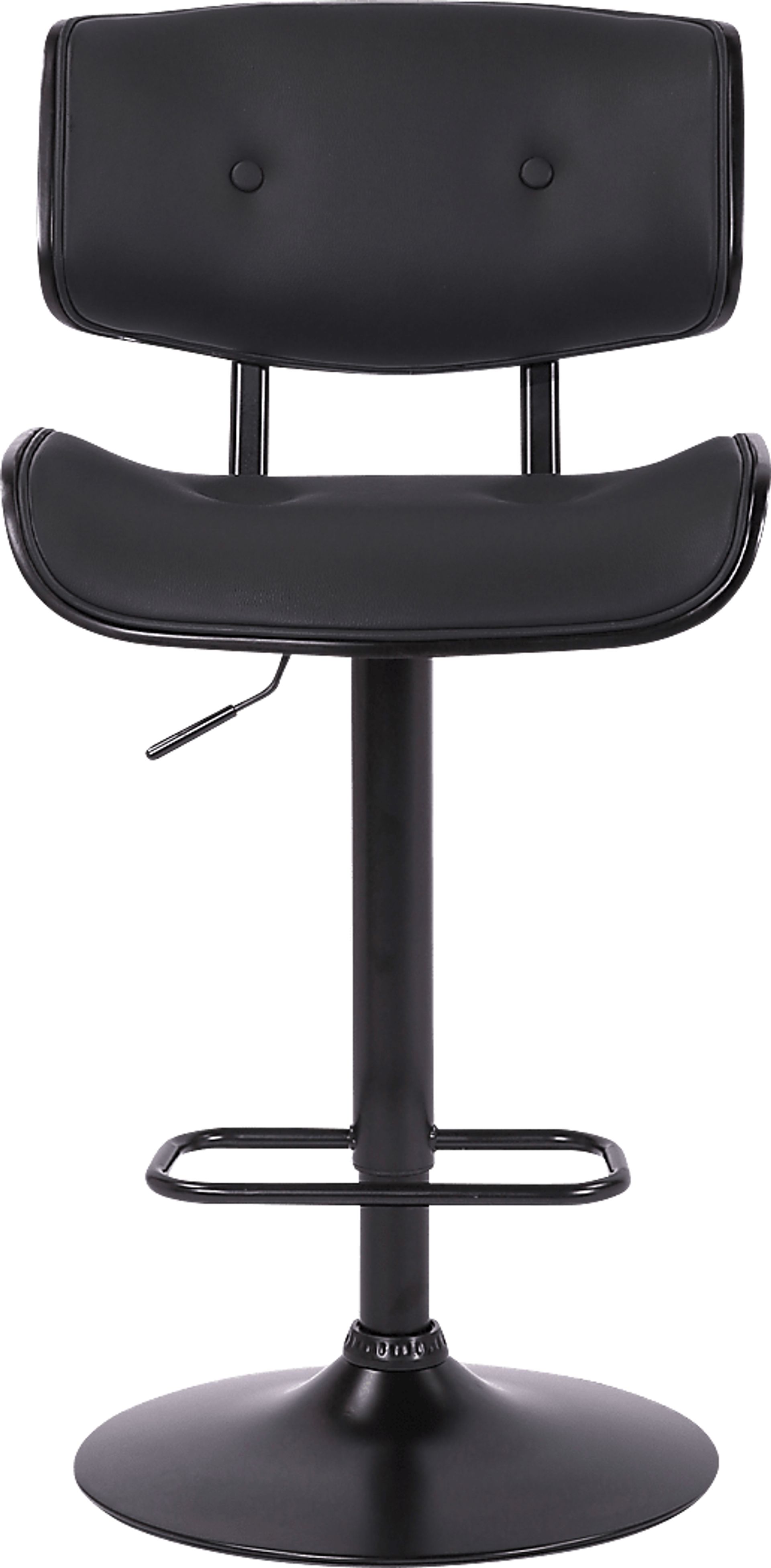 Nizar Black Adjustable Swivel Barstool - Image 3