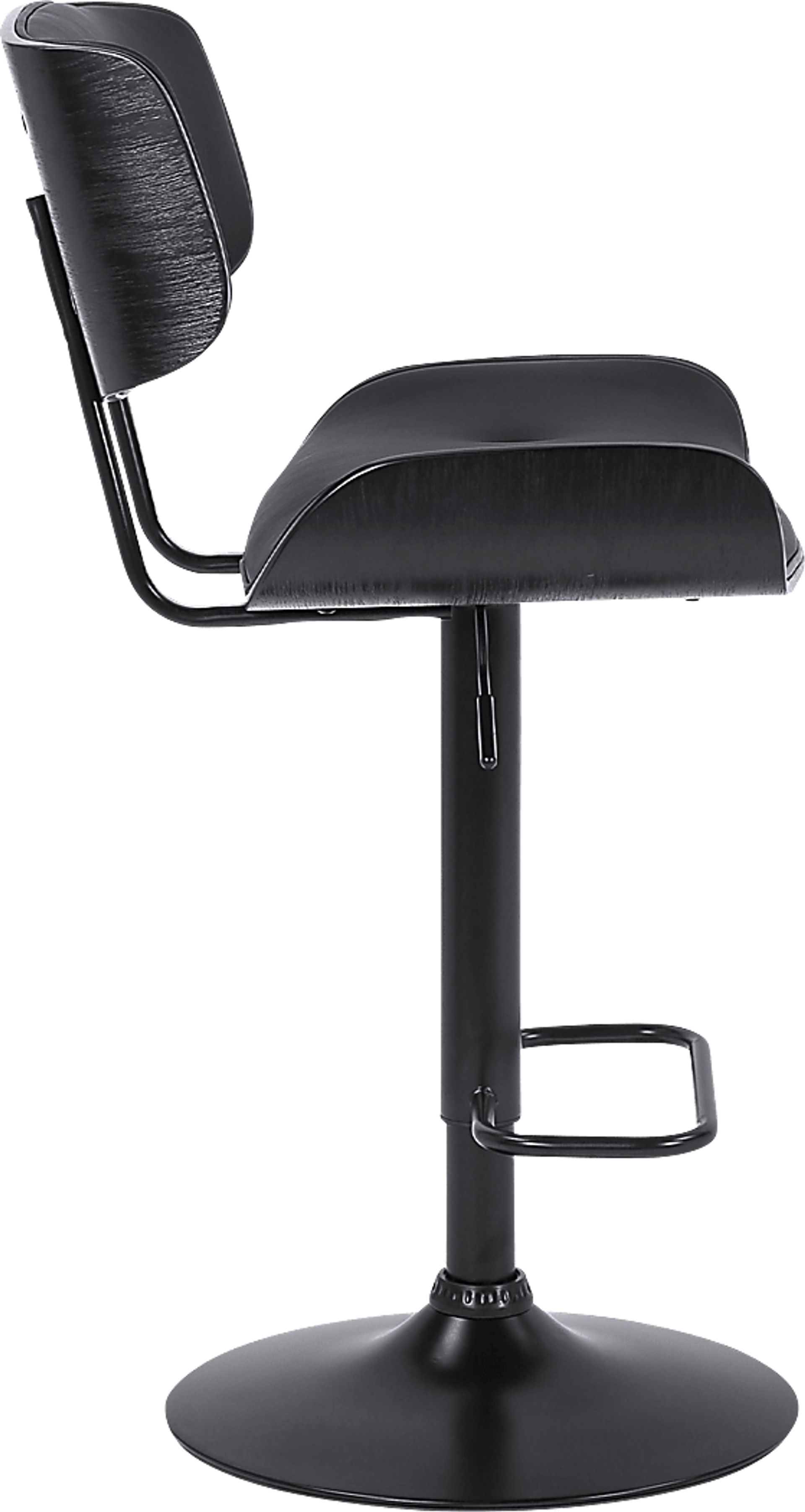 Nizar Black Adjustable Swivel Barstool - Image 4