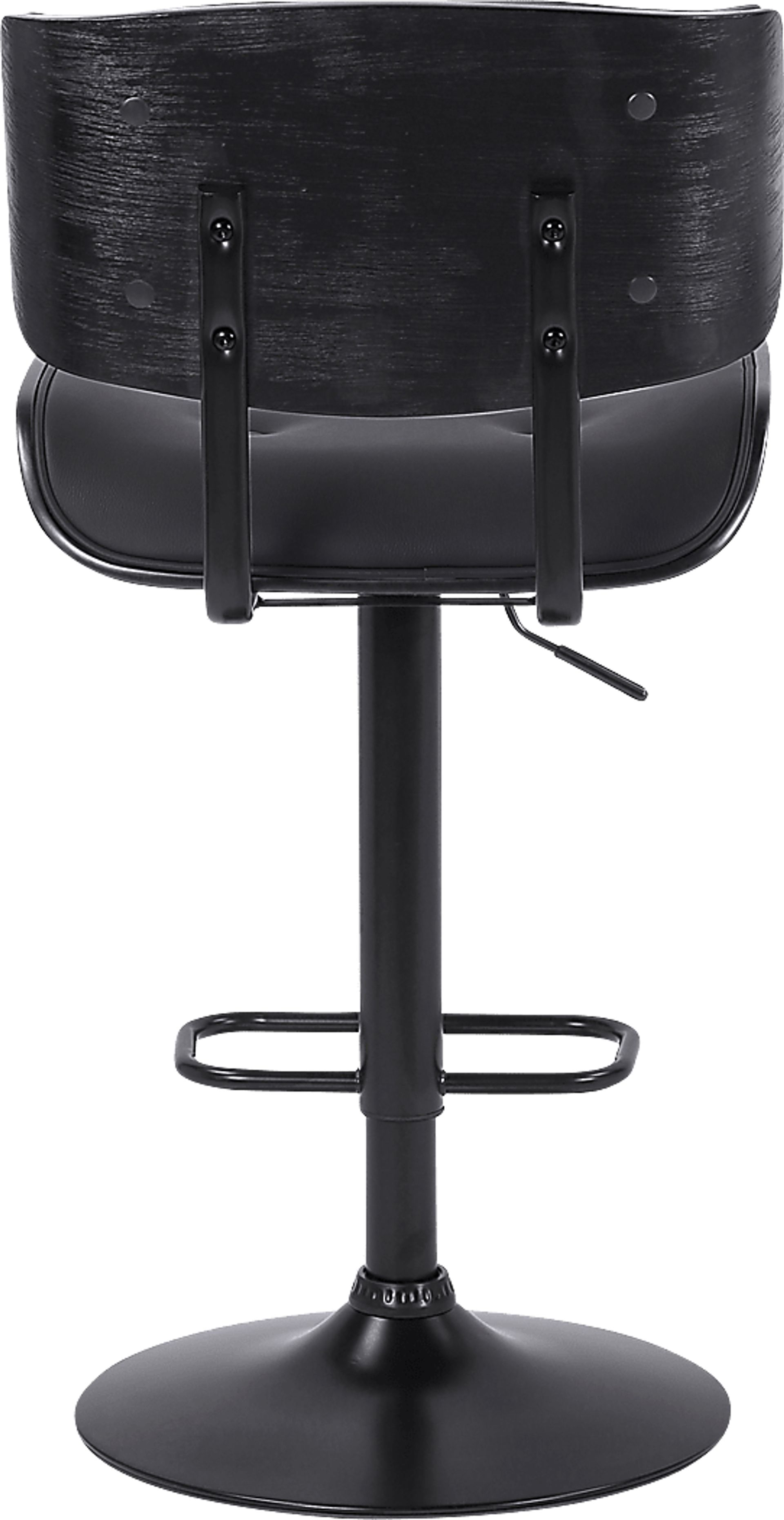 Nizar Black Adjustable Swivel Barstool - Image 6