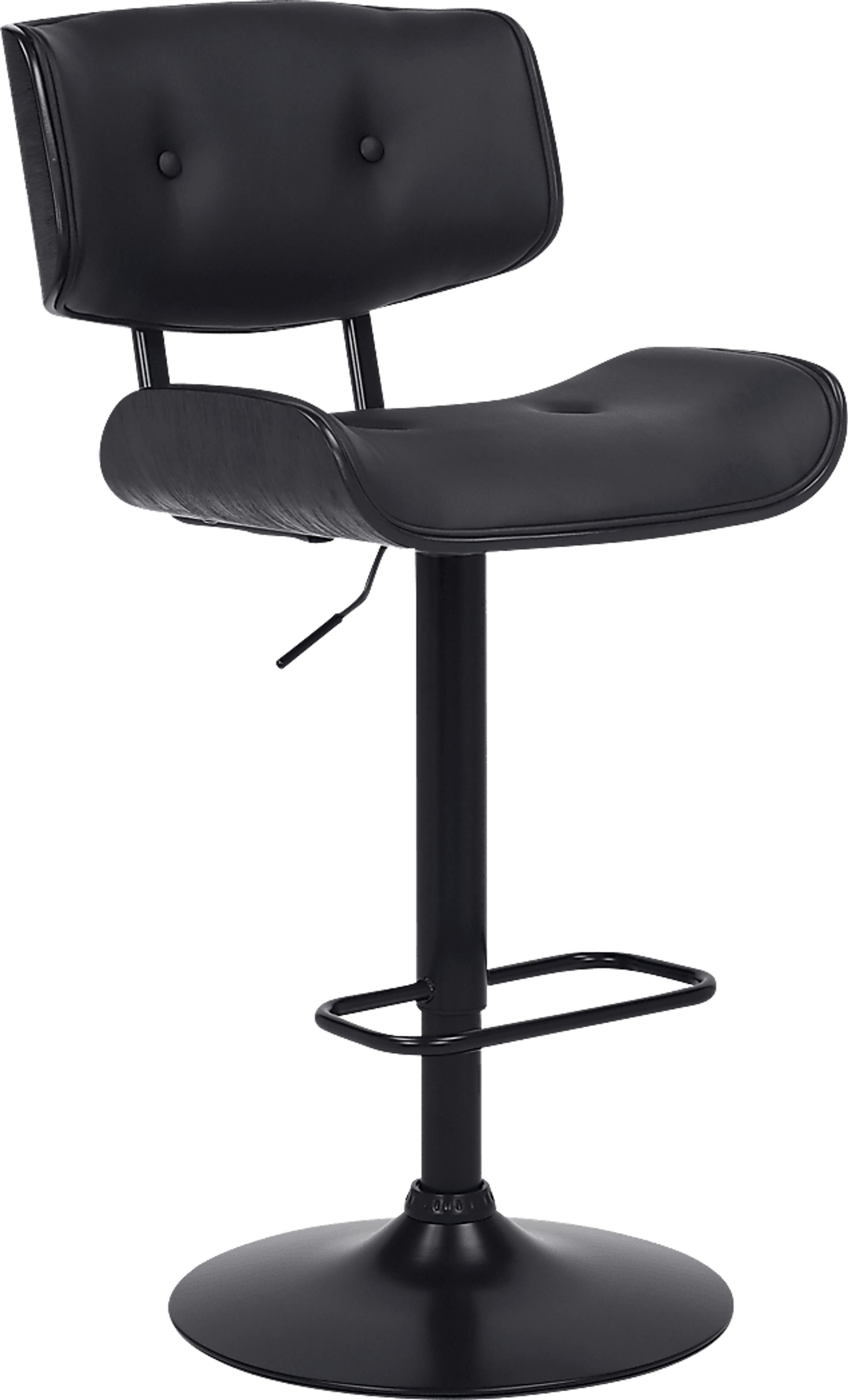 Nizar Black Adjustable Swivel Barstool - Image 1