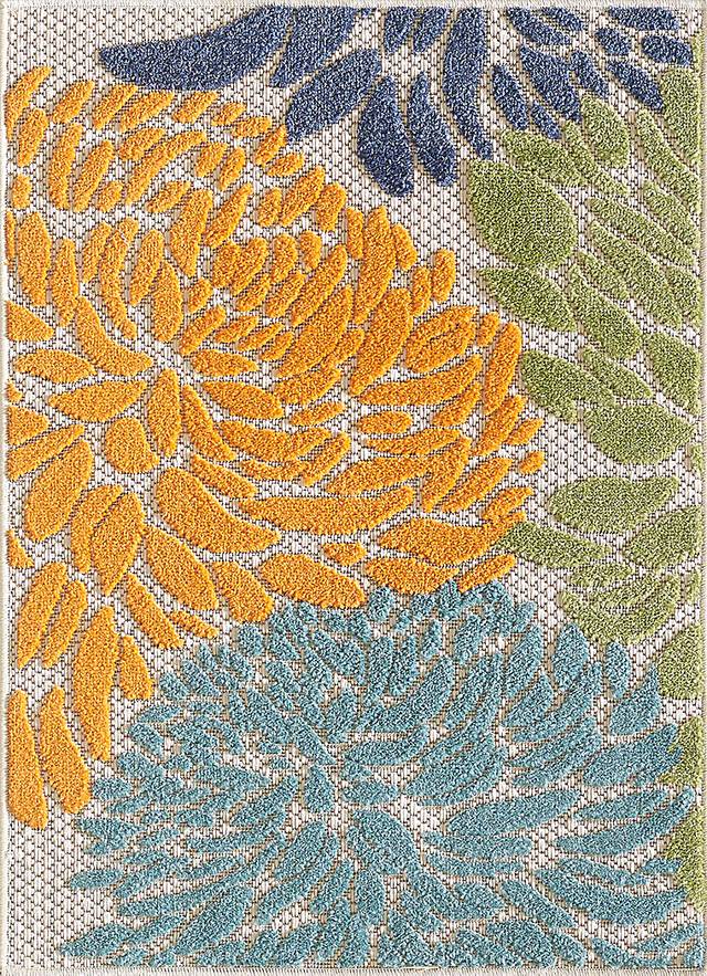 Nizsm Multi 5'3 x 7' Indoor/Outdoor Rug - Thumbnail - Image 1