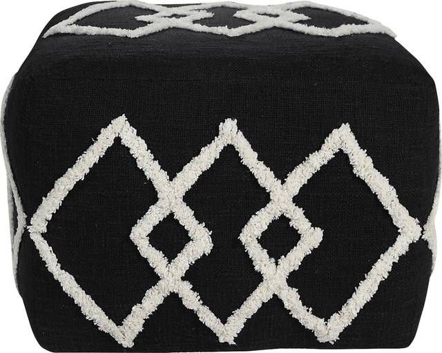 Njalia Black Pouf - Thumbnail - Image 1