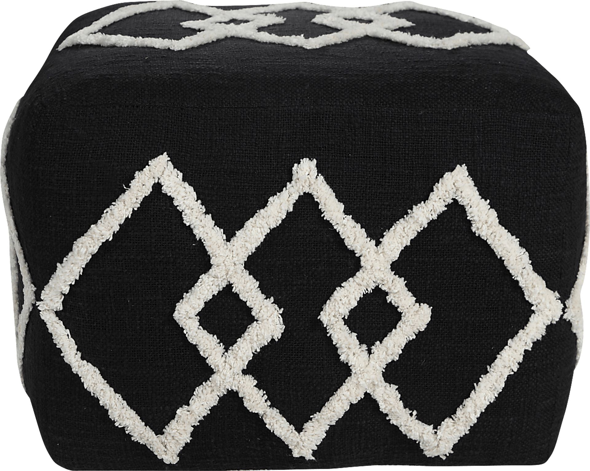 Njalia Black Pouf - Image 1