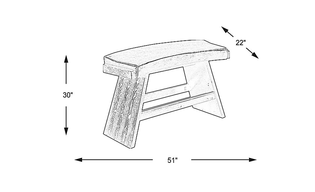 Noah Chocolate Bench