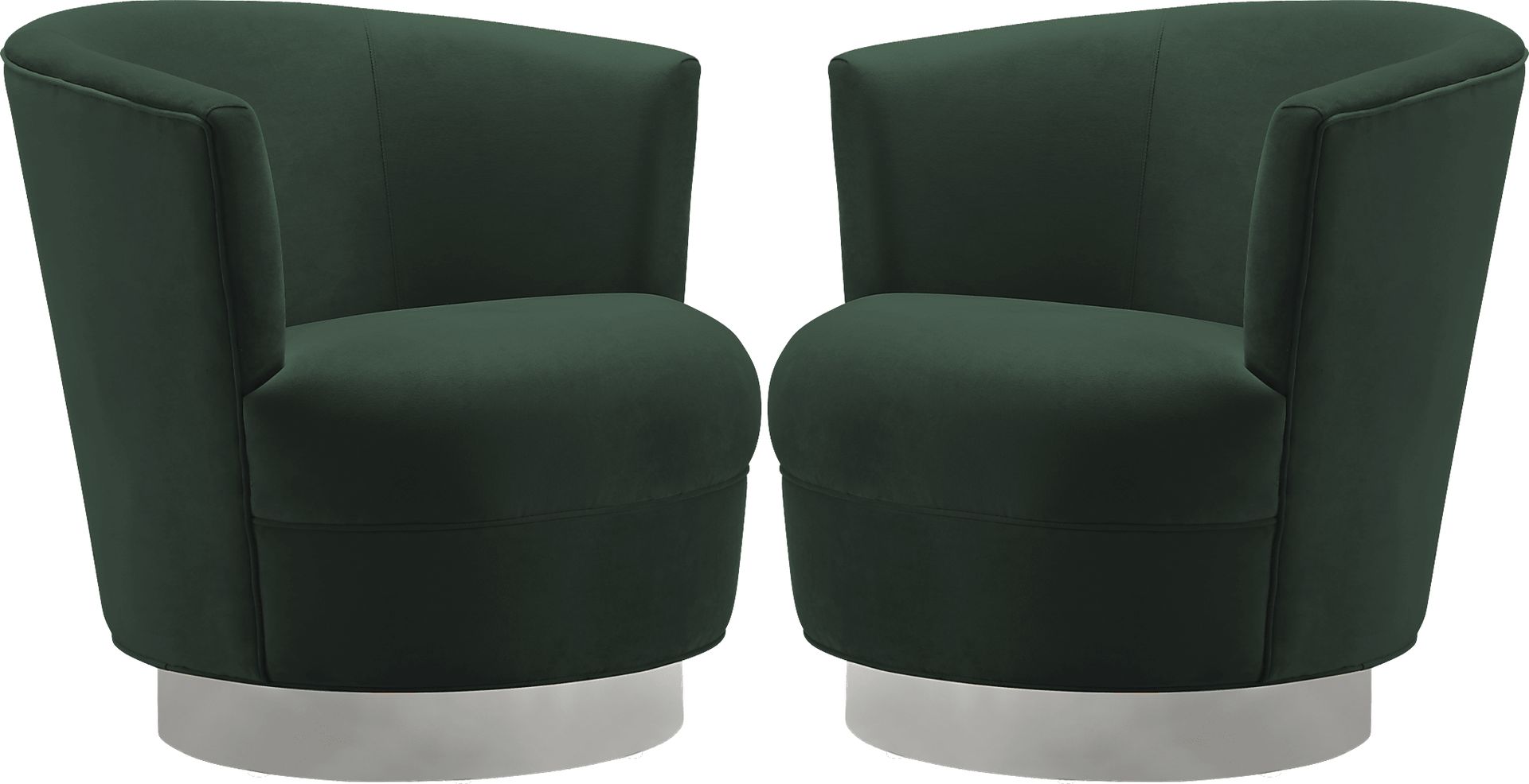 Noah Place Green Swivel Chair - Set of 2 - Image 1
