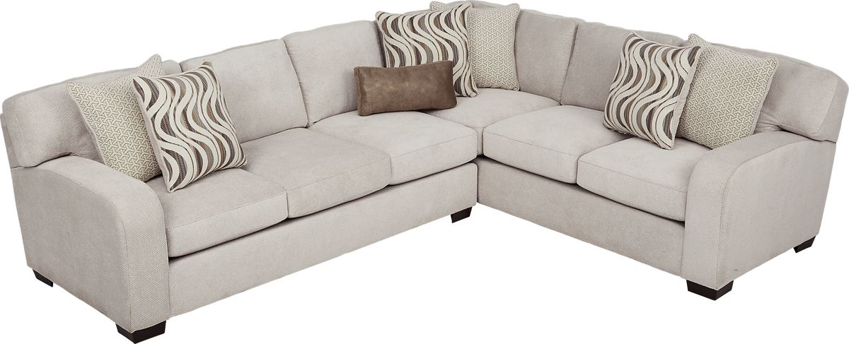 Nob Hill 7 Pc Beige Polyester Fabric Living Room Set With 2 Pc Cocktail ...