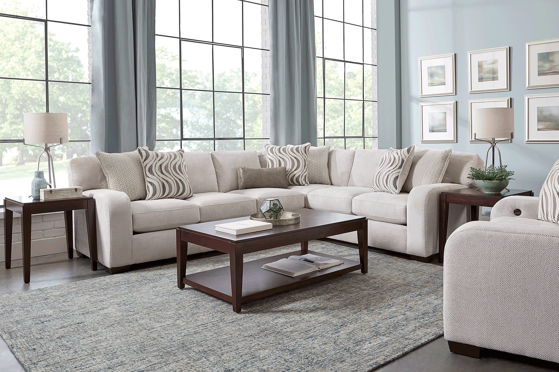 Nob Hill Beige 2 Pc Sectional - Image 2