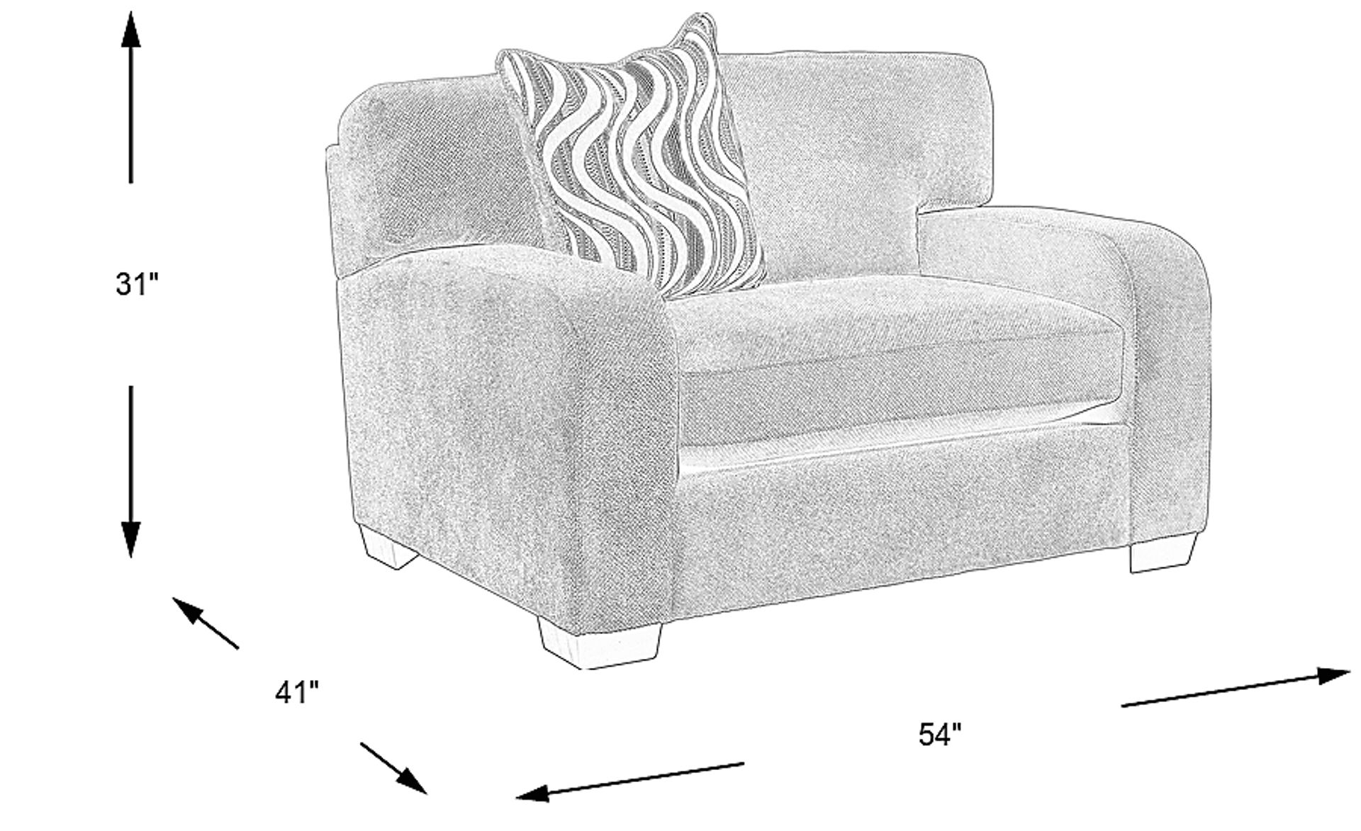 Dimension Image. Please refer to the Dimension Tab on this page for dimension details.