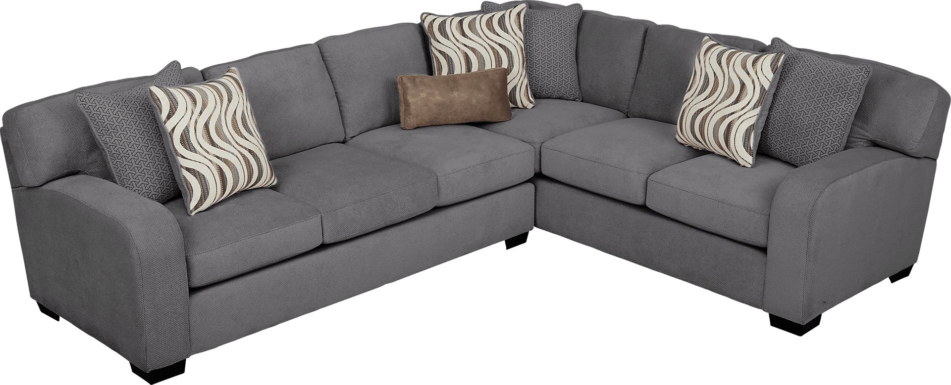 Nob Hill Gray 2 Pc Sectional - Image 3