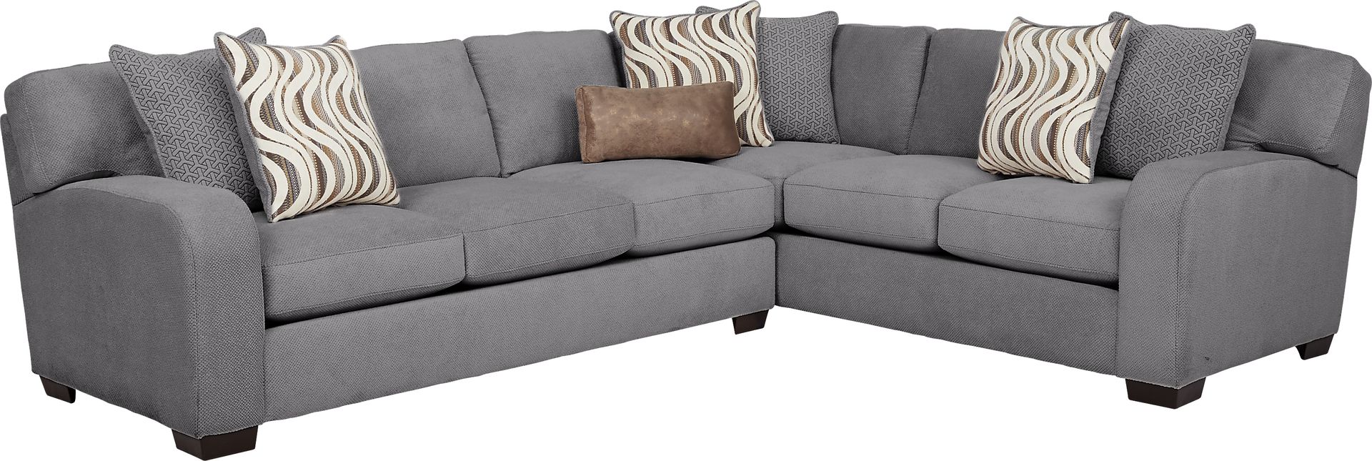 Nob Hill Gray 2 Pc Sectional - Image 1