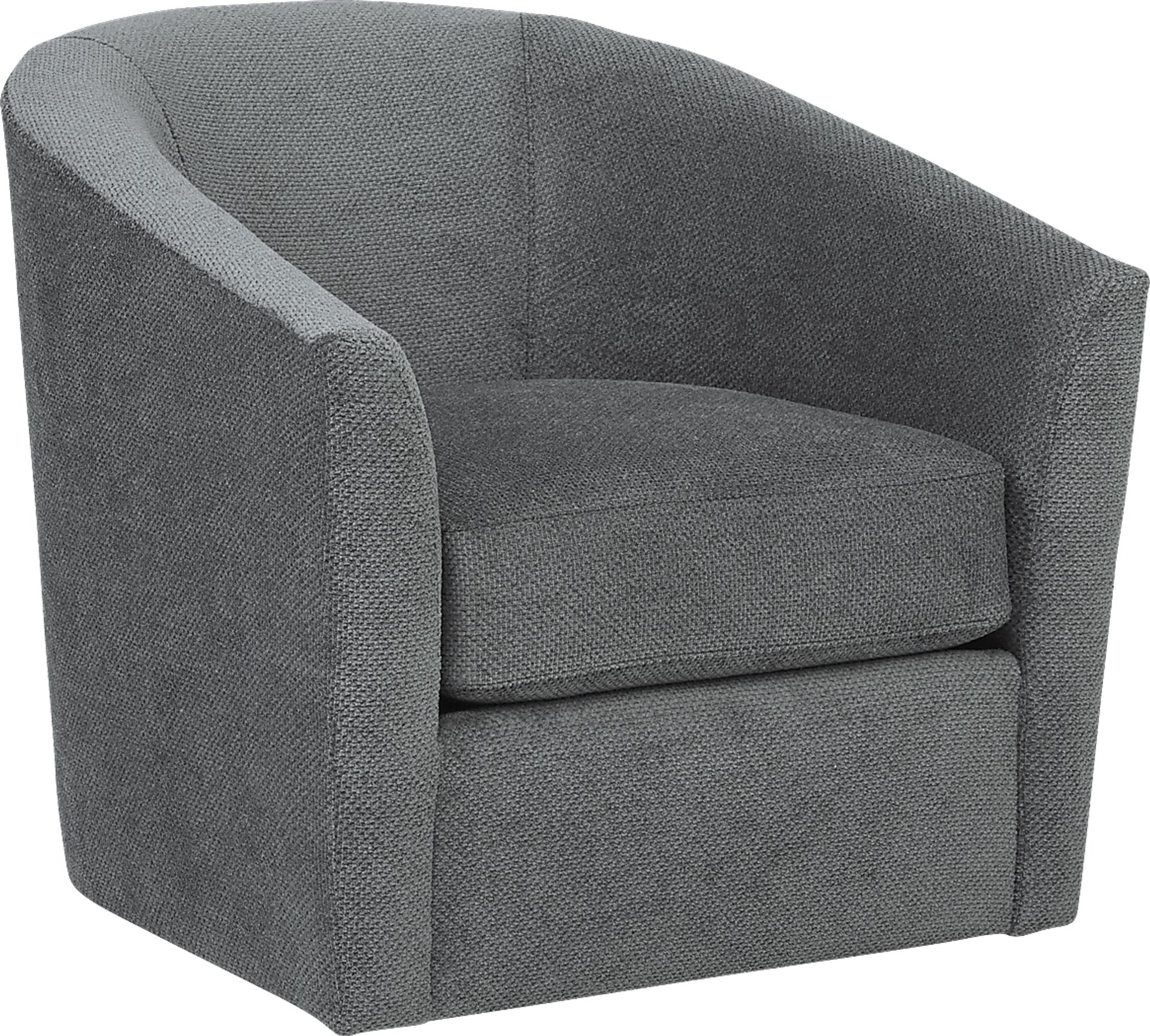 Nob Hill Gray Swivel Chair - Image 1
