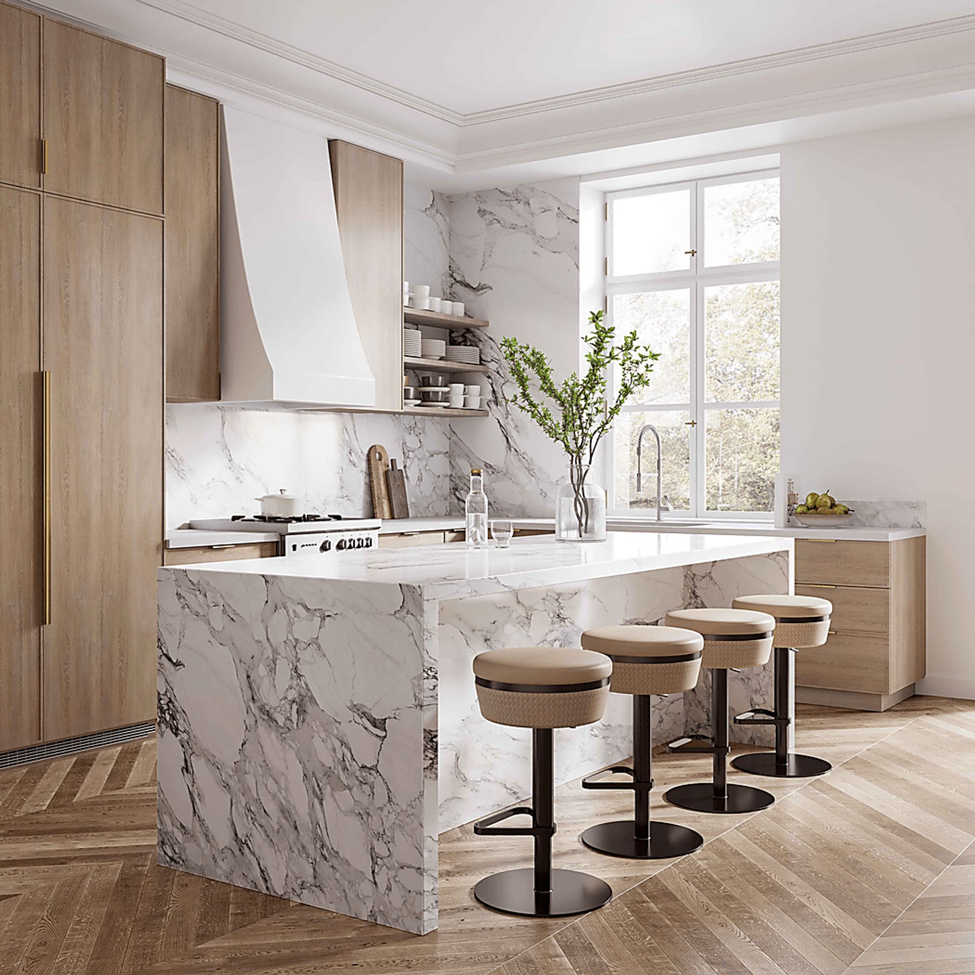 Nocumi Beige Adjustable Barstool - Image 2