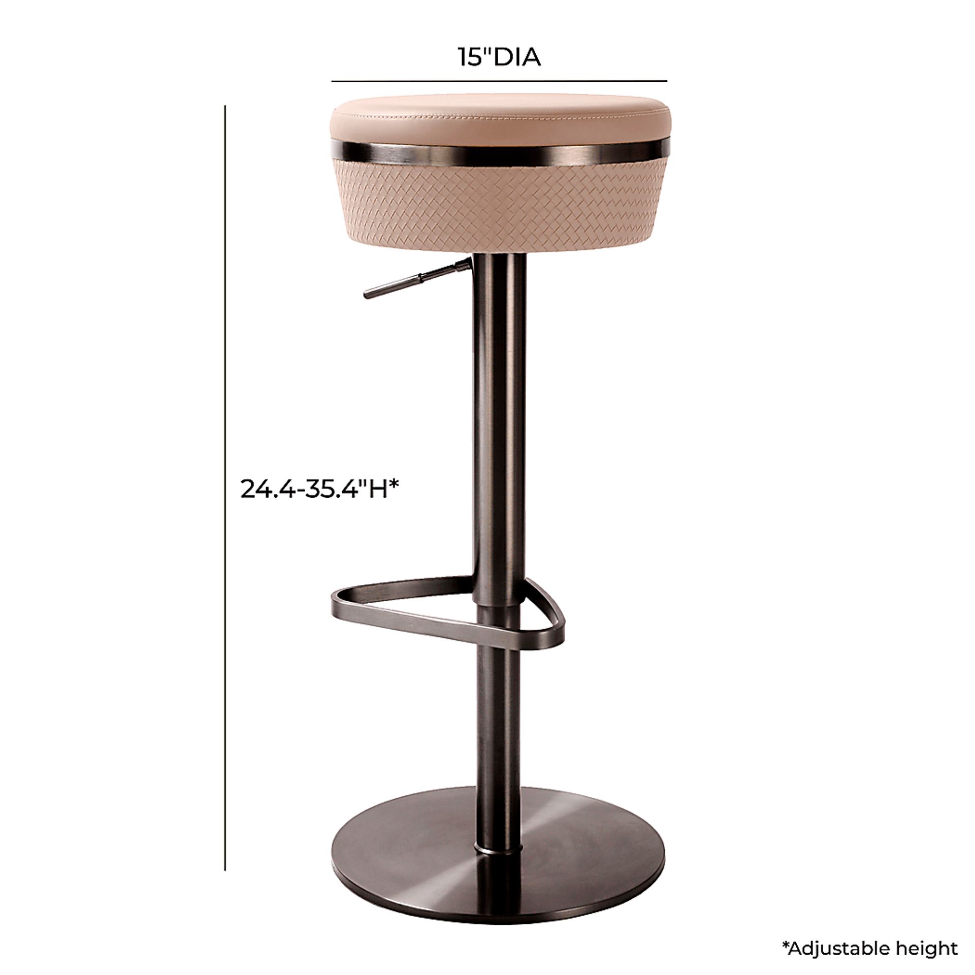 Nocumi Beige Adjustable Barstool - Image 6