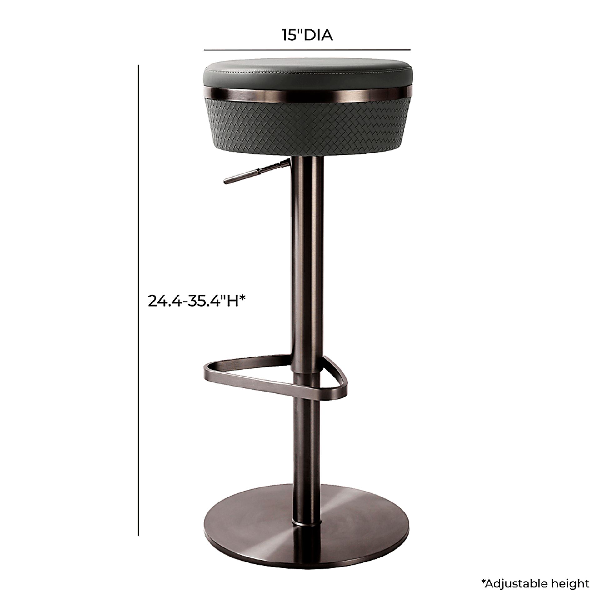 Nocumi Dark Gray Adjustable Barstool - Image 6