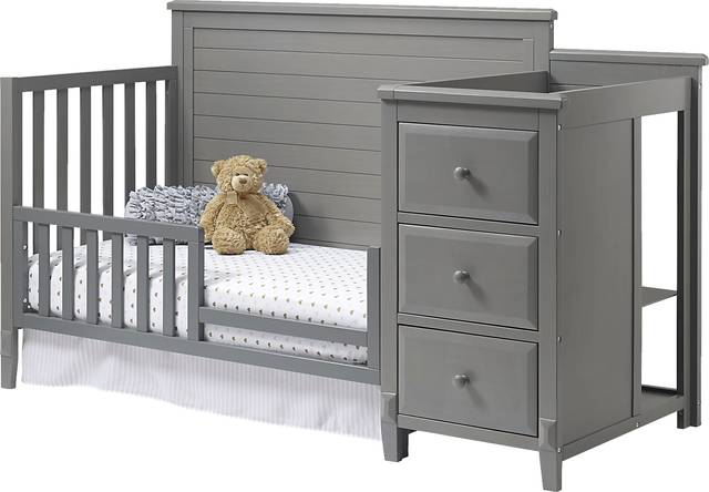 Noelia Gray Crib with Changer - Thumbnail - Image 3