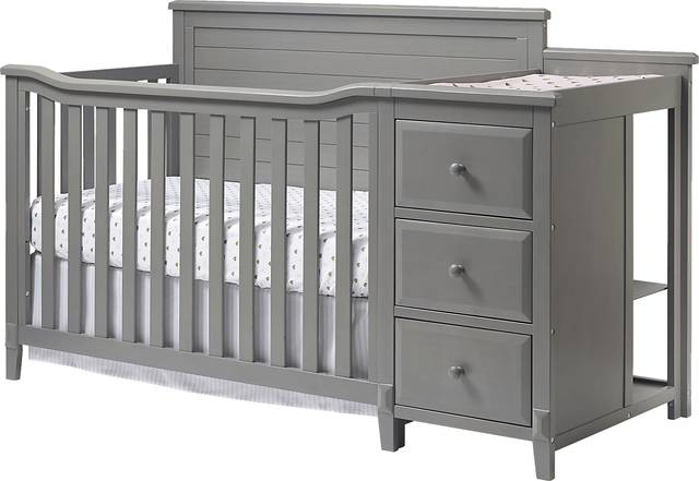 Noelia Gray Crib with Changer - Thumbnail - Image 1