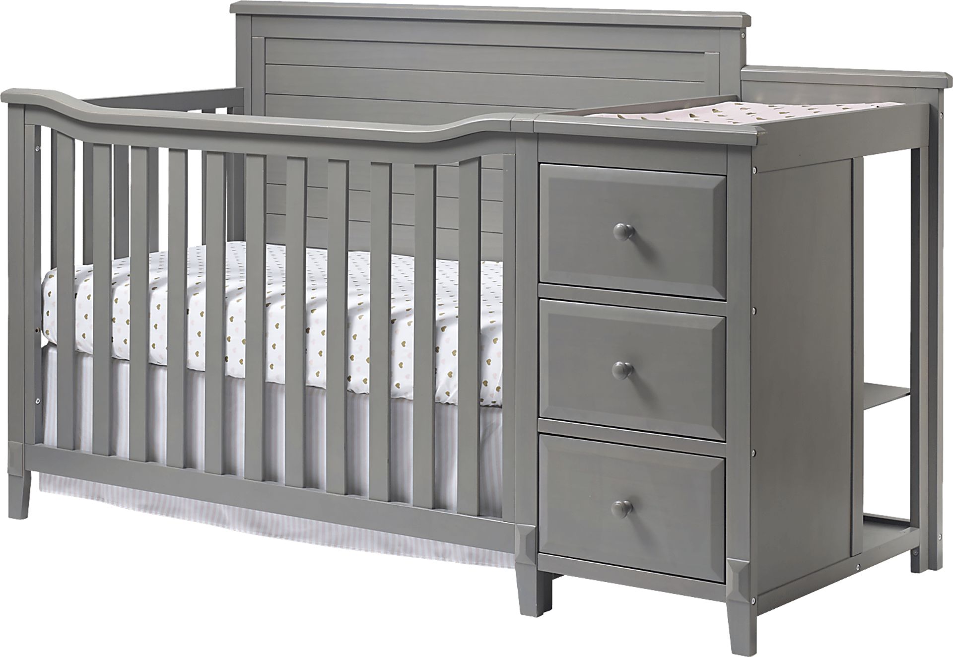 Noelia Gray Crib with Changer - Image 1