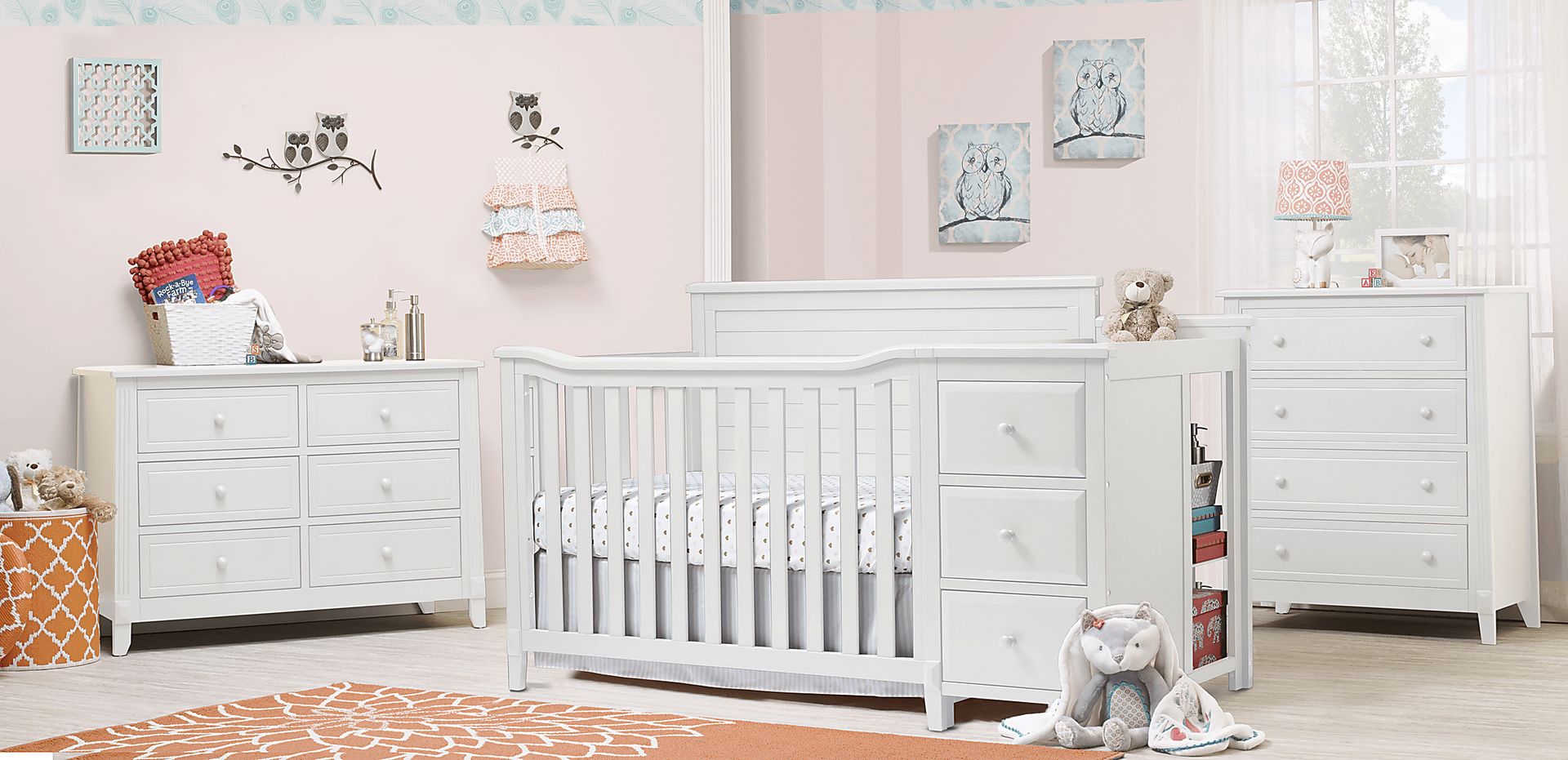 Noelia White Crib with Changer - Image 2