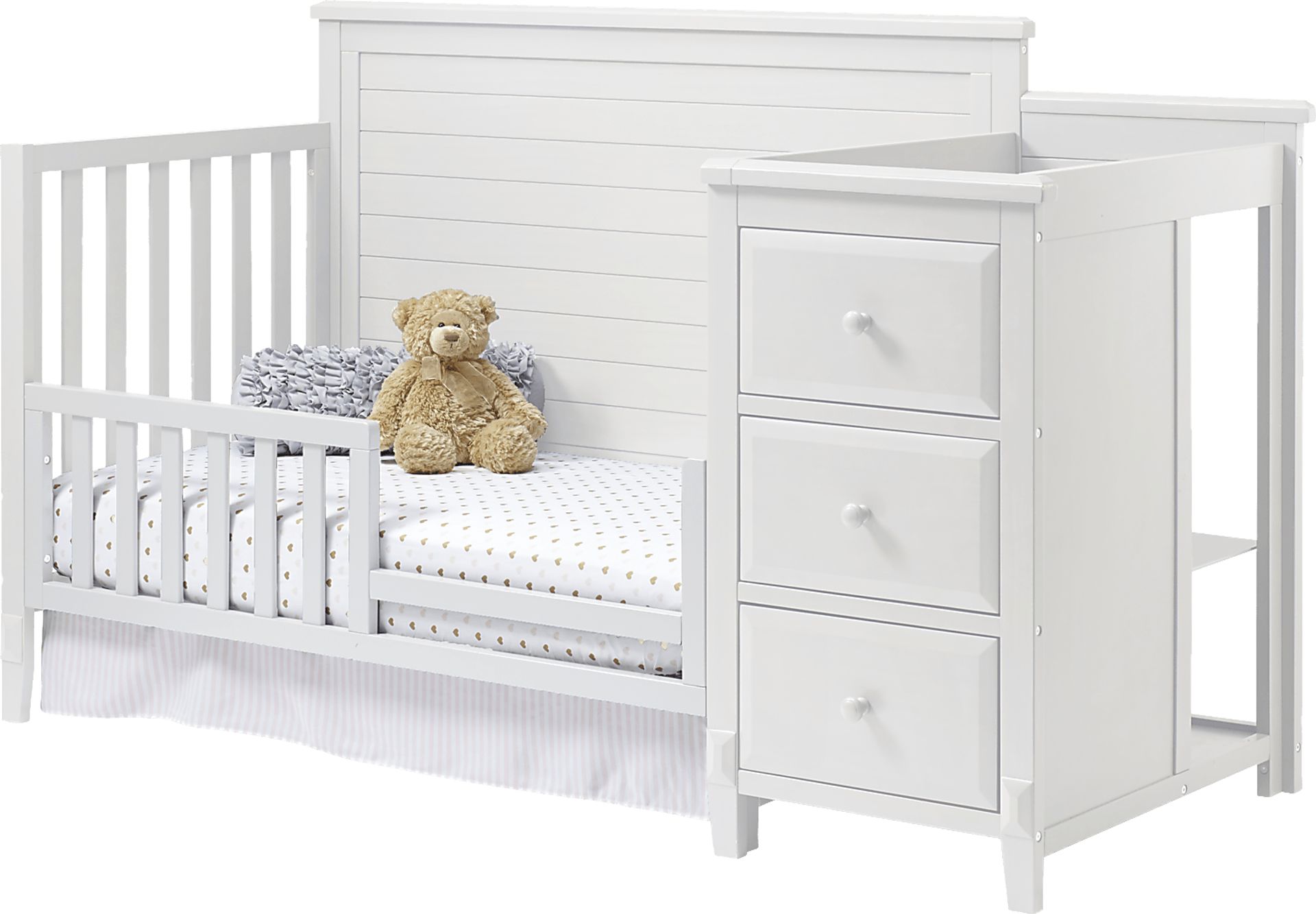Noelia White Crib with Changer - Image 3