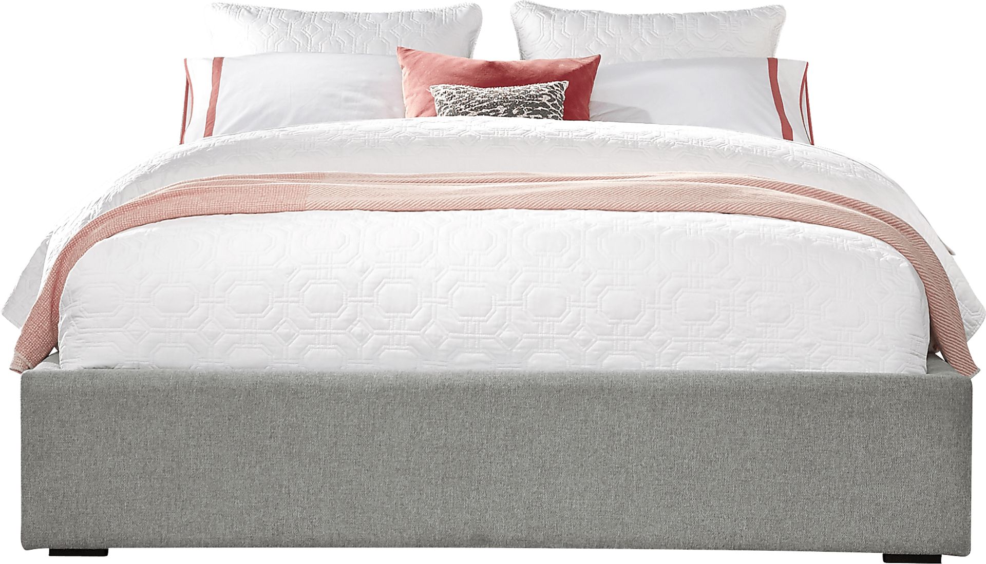 Noelle Gray 5 Pc Queen Upholstered Wall Bed - Image 2