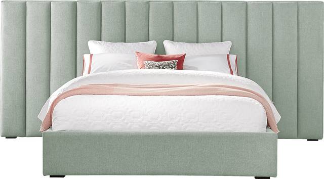 Noelle Mint 5 Pc Queen Upholstered Wall Bed - Thumbnail - Image 1