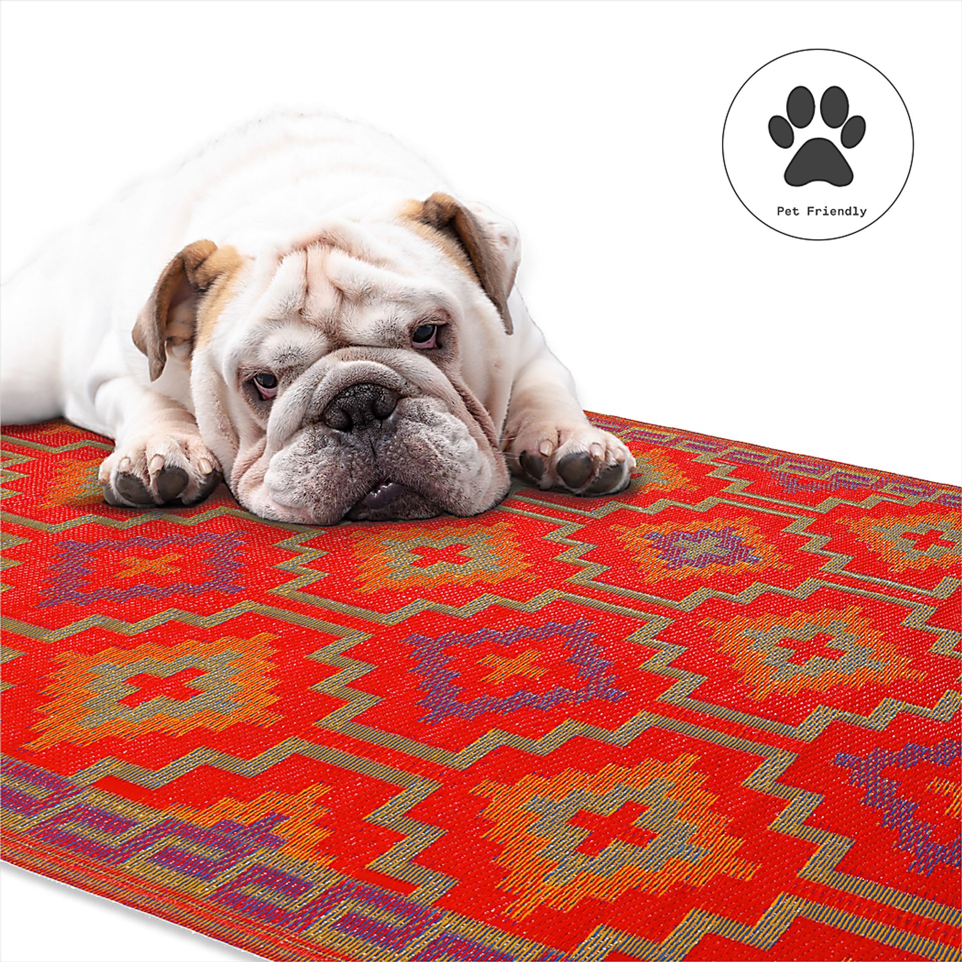 Nofezi Orange 5' x 8' Indoor/Outdoor Rug - Image 3
