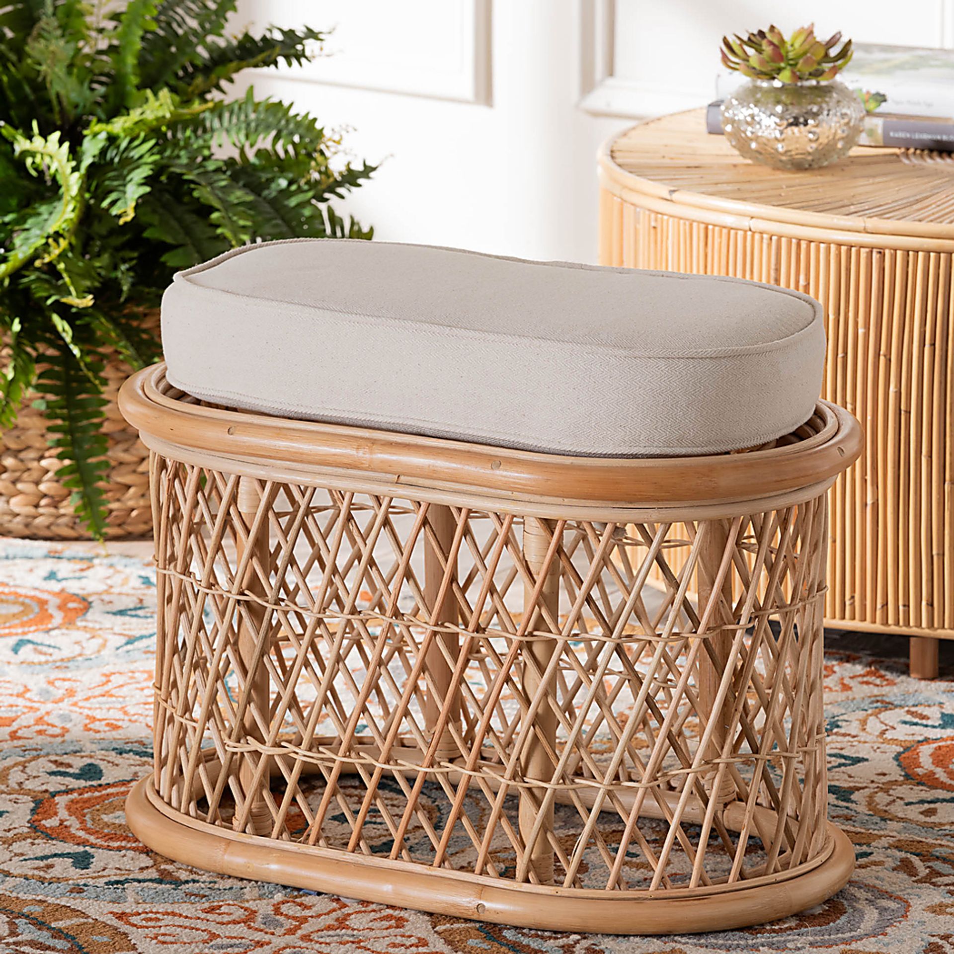 Nofftz Brown Ottoman - Image 2